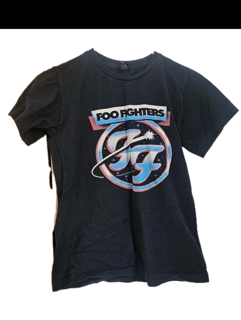 Foo Fighters Comet Logo T-Shirt - Black - Size S - Tultex Soft Style Band Tee